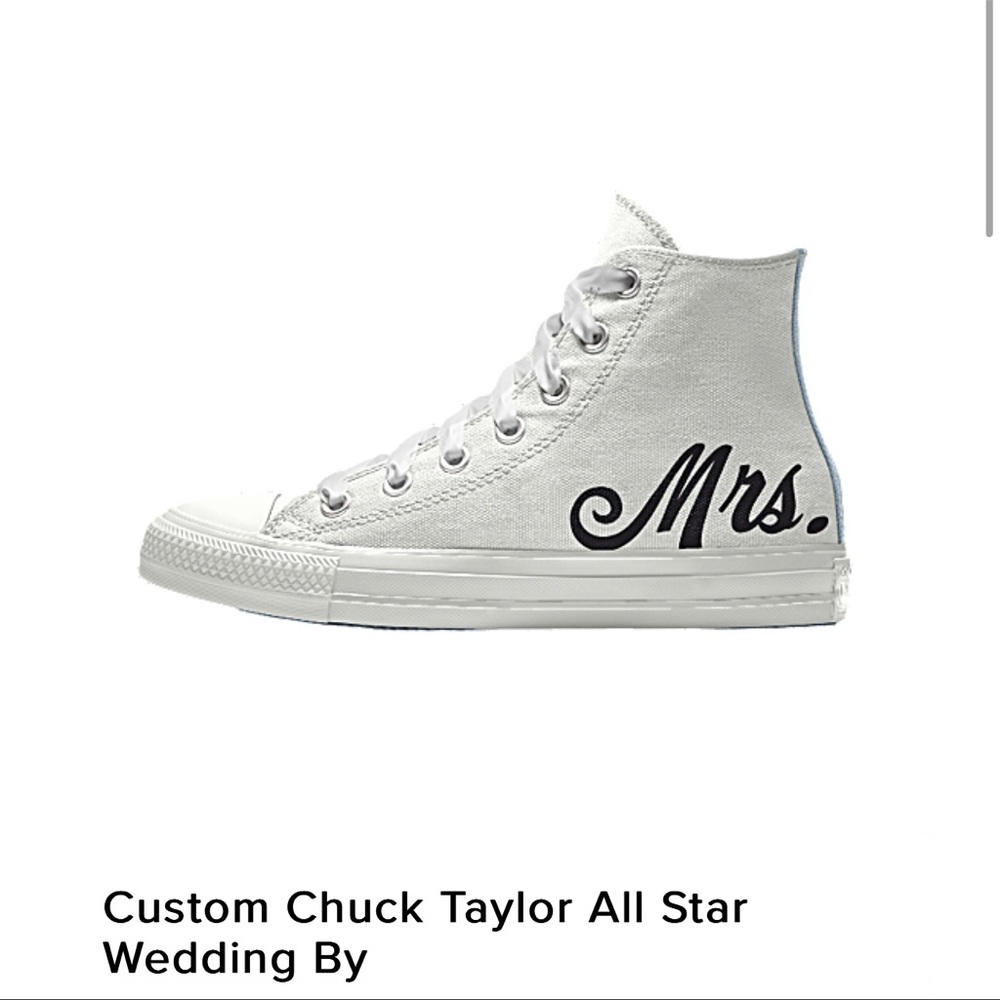 Converse Chuck Taylor wedding shoes size 9